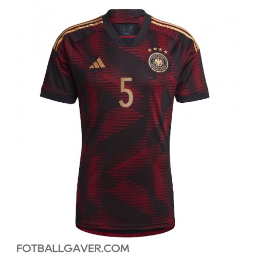Tyskland Thilo Kehrer #5 Fotballklær Bortedrakt VM 2022 Kortermet